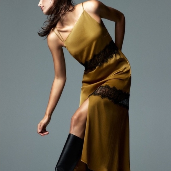 Zara NWTs Satin Slip Dress - Picture 10 of 12